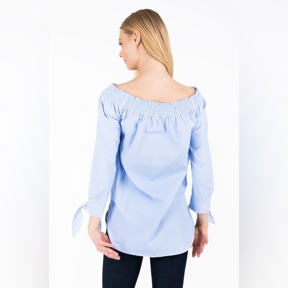 Molly Bracken off the shoulder striped tunic - Picture 2 of 7